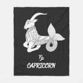 Capricorn Silhouette Fleece Blanket (Vorderseite)