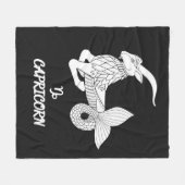 Capricorn Silhouette Fleece Blanket (Vorderseite (Horizontal))