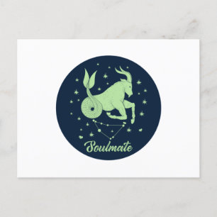 Capricorn Soulmate Zodiac-Zeichen Seelenverwan Postkarte