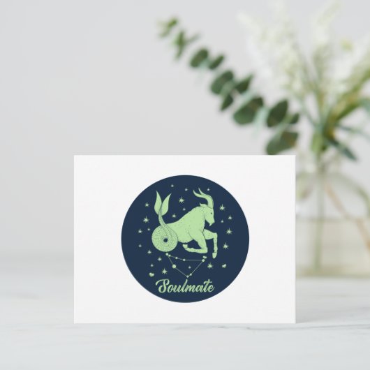 Capricorn Soulmate | Zodiac-Zeichen | Seelenverwan Postkarte (Stehend Vorderseite)