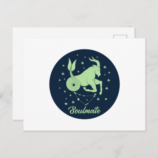 Capricorn Soulmate | Zodiac-Zeichen | Seelenverwan Postkarte (Vorne/Hinten)