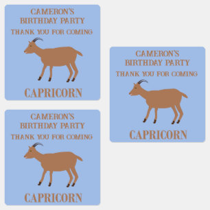 Capricorn Star Sign Goat Custom Etiketten
