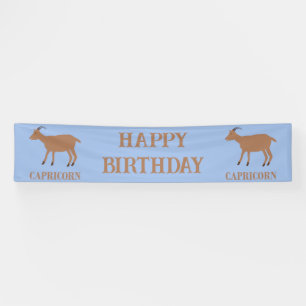 Capricorn Star Sign Goat Custom Geburtstag Banner