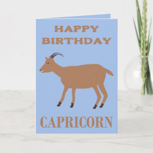 Capricorn Star Sign Goat Custom Geburtstag Karte
