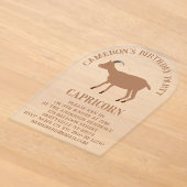 Capricorn Star Sign Goat Custom Geburtstagsparty Acryleinladungen (Ablage )
