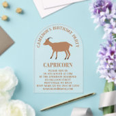 Capricorn Star Sign Goat Custom Geburtstagsparty Acryleinladungen (Insitu (Hochzeit))