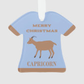 Capricorn Star Sign Goat Custom Ornament (Rückseite)