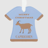 Capricorn Star Sign Goat Custom Ornament (Vorderseite)