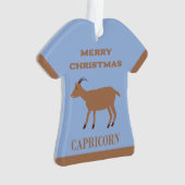 Capricorn Star Sign Goat Custom Ornament (Vorderseite)