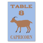 Capricorn Star Sign Goat Custom Tischnummer (Rückseite)