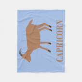 Capricorn Star Sign Goat Fleecedecke (Vorderseite)