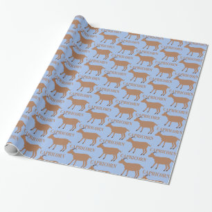 Capricorn Star Sign Goat Gemustert Geschenkpapier