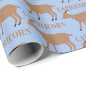 Capricorn Star Sign Goat Gemustert Geschenkpapier (Rolleneckpunkt)