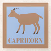 Capricorn Star Sign Goat Glasuntersetzer (Vorderseite)