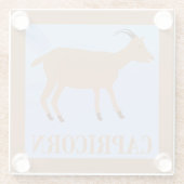 Capricorn Star Sign Goat Glasuntersetzer (Rückseite)