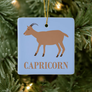 Capricorn Star Sign Goat Individuelle Name Keramikornament