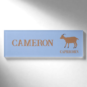 Capricorn Star Sign Goat Individuelle Name Namenschild