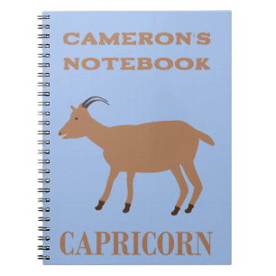 Capricorn Star Sign Goat Individuelle Name Notizblock