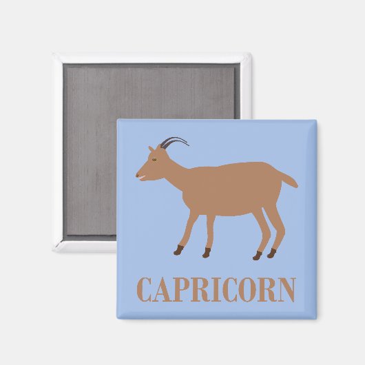 Capricorn Star Sign Goat Magnet (Vorderseite/Rückseite)