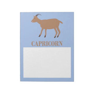 Capricorn Star Sign Goat Notizblock