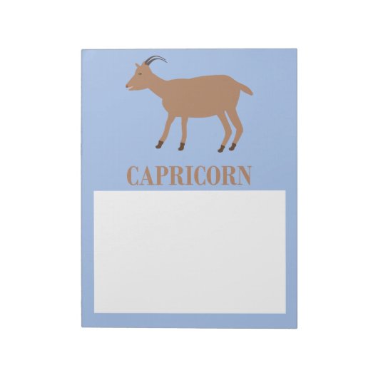 Capricorn Star Sign Goat Notizblock (Rotiert)
