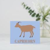 Capricorn Star Sign Goat Postkarte (Stehend Vorderseite)