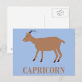 Capricorn Star Sign Goat Postkarte (Vorne/Hinten)
