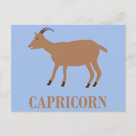 Capricorn Star Sign Goat Postkarte (Vorderseite)