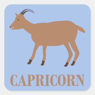 Capricorn Star Sign Goat Quadratischer Aufkleber