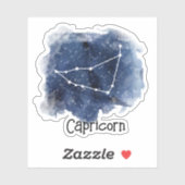 Capricorn Starry Night Constellation Custom Cut Aufkleber (Blatt)