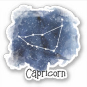 Capricorn Starry Night Constellation Custom Cut Aufkleber (Vorderseite)
