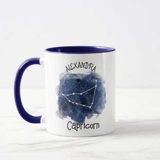Capricorn Starry Night Constellation Individuelle Tasse (Links)
