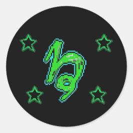 CAPRICORN Stars Runder Aufkleber
