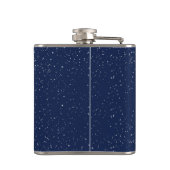 Capricorn-Sternbild und Sternzeichen mit Sternen Flachmann (Rückseite)