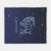 Capricorn-Sternbild und Sternzeichen mit Sternen Fleecedecke (Vorderseite (Horizontal))
