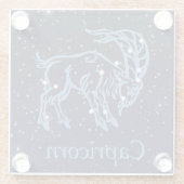 Capricorn-Sternbild und Sternzeichen mit Sternen Glasuntersetzer (Rückseite)