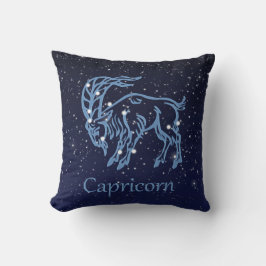 Capricorn-Sternbild und Sternzeichen mit Sternen Kissen