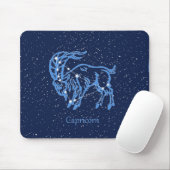 Capricorn-Sternbild und Sternzeichen mit Sternen Mousepad (Mit Mouse)