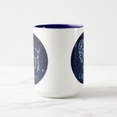 Capricorn-Sternbild und Sternzeichen mit Sternen Tasse (Zentrum)