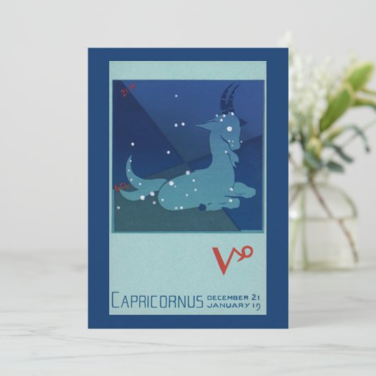 Capricorn-Sternbild, Vintages Zodiak, Astrologie (Stehend Vorderseite)