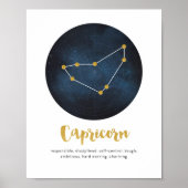 Capricorn Sternzeichen drucken Poster (Vorne)