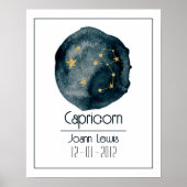 Capricorn-Sternzeichen: Individuelle Name & Geburt Poster (Vorne)