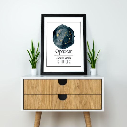 Capricorn-Sternzeichen: Individuelle Name & Geburt Poster