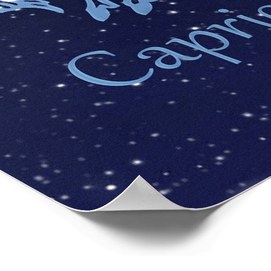 Capricorn-Sternzeichen und Sternbild Poster (Ecke)