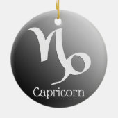 Capricorn Sun Sign Zodiac Symbol Keramik Ornament (Hinten)
