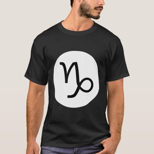 Capricorn-Symbol - Dunkles T-Shirt (Vorderseite)