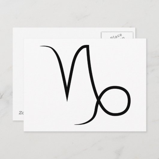 Capricorn-Symbol Grieche Astrologie Zodiac Horosko Postkarte (Vorne/Hinten)