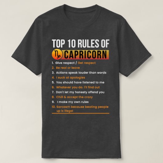Capricorn T-Shirt (Design vorne)