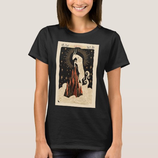 Capricorn - T - Shirt Celestial Zodiac Art (Vorderseite)