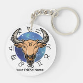 Capricorn & Taurus Akryllischer Schlüsselanhänger (Rückseite)